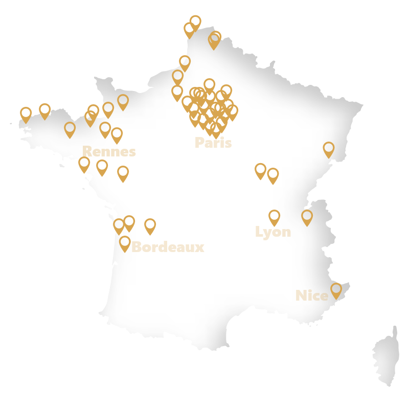 Carte des 50 établissements - Vivalto SAnté