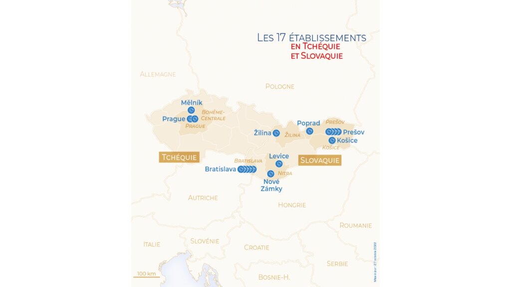 Implantations Tchéquie et Slovaquie Vivalto Santé