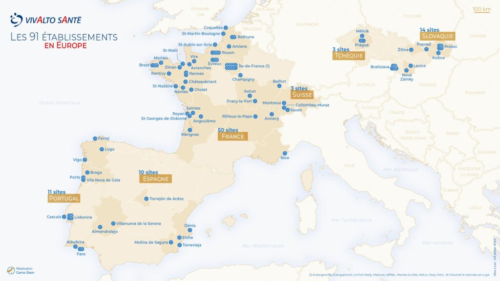 Implantations Europe Vivalto Santé