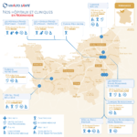 Carte des établissements Vivalto Santé de Normandie