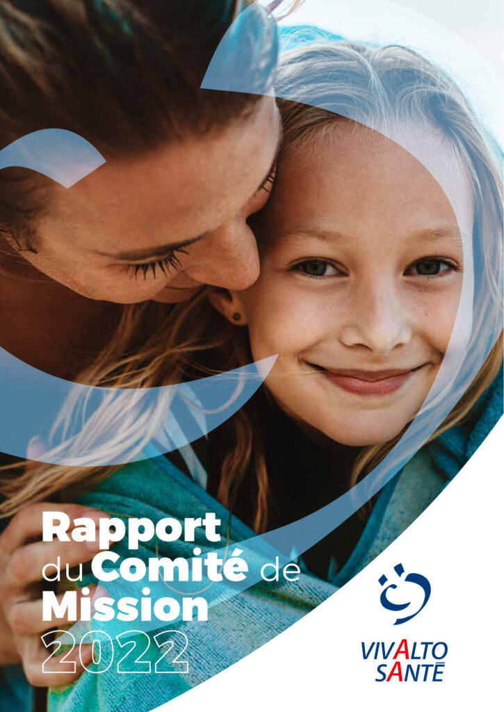 Couverture du rapport de mission 2022-2023, Entreprise à mission vivalto santé