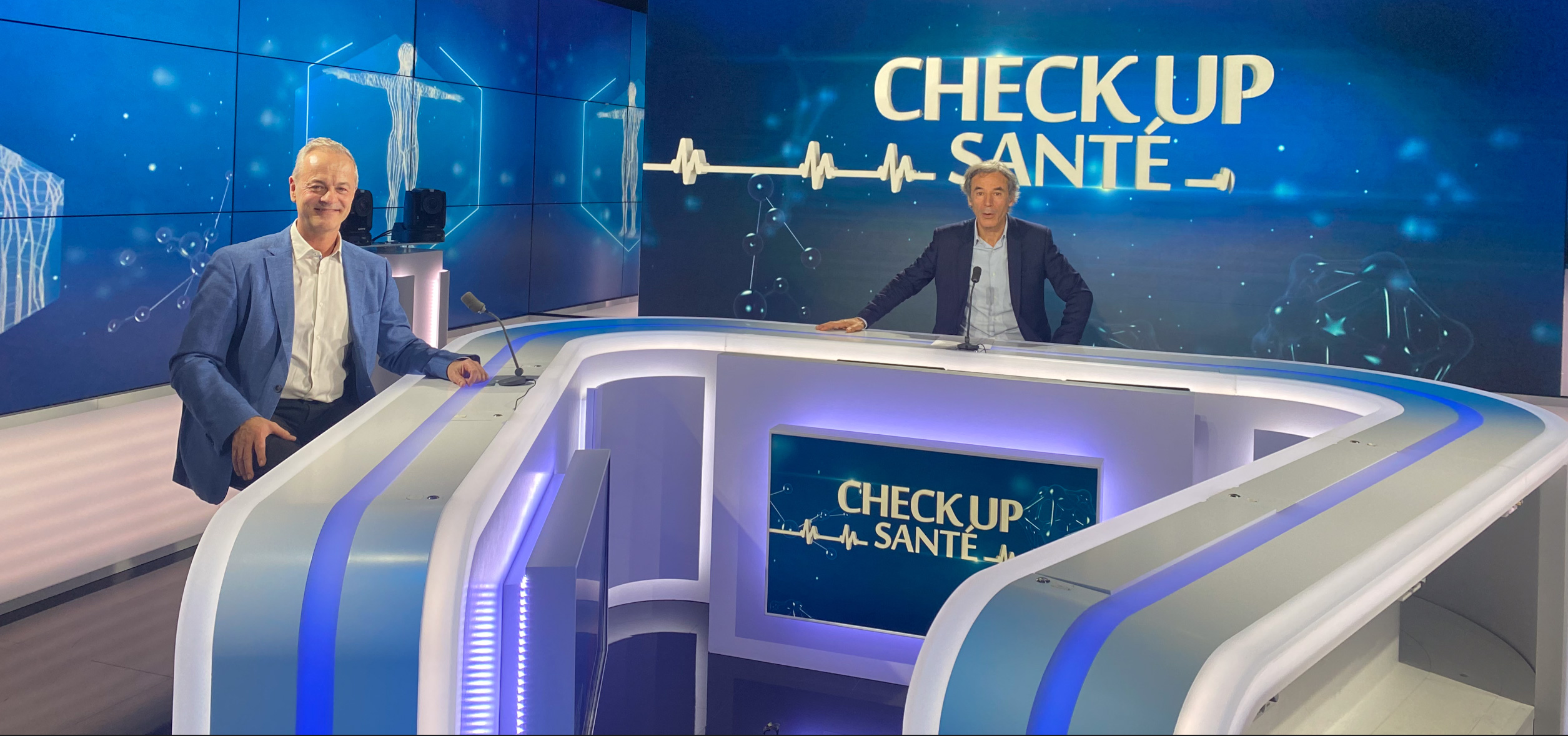 Emmanuel de Geuser et Fabien Guez dans l'émission Check-Up Santé samedi 2 et dimanche 3 décembre 2023 sur BFM Business.