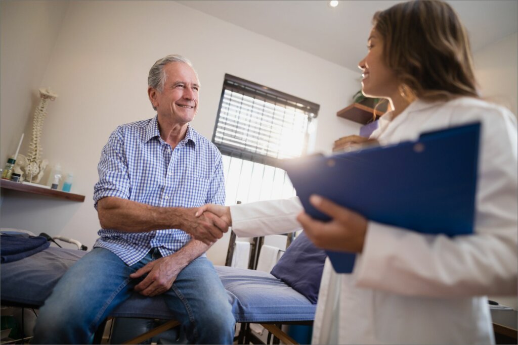 Gastro-entérologue et patient