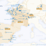 Carte des 100 établissements Vivalto Santé en Europe